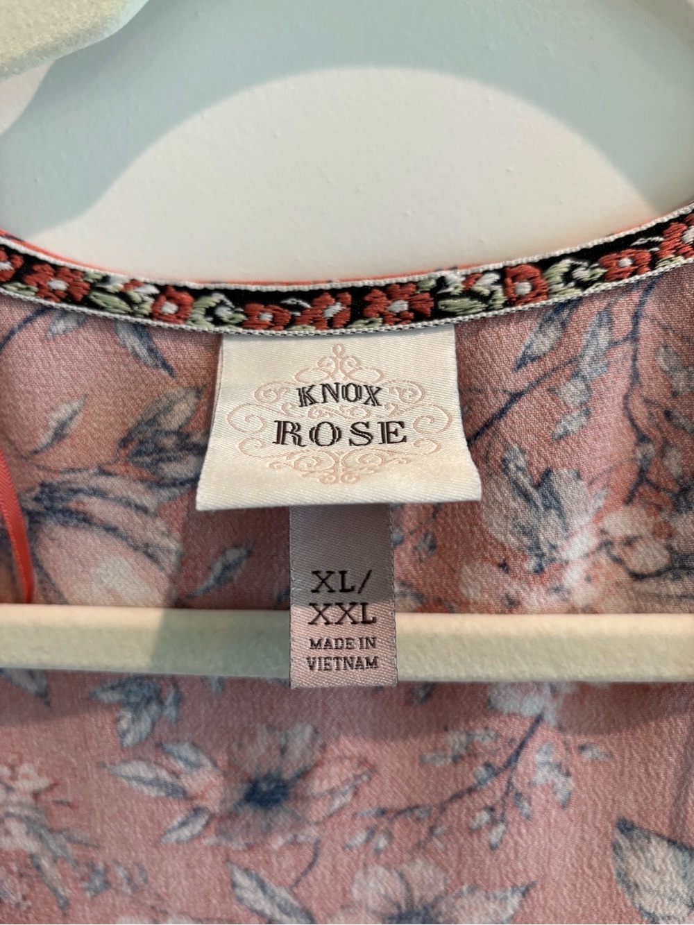 Knox Rose Floral Tassel Kimono Cardigan Coral Boho XL XXL Duster Wrap - Picture 3 of 5